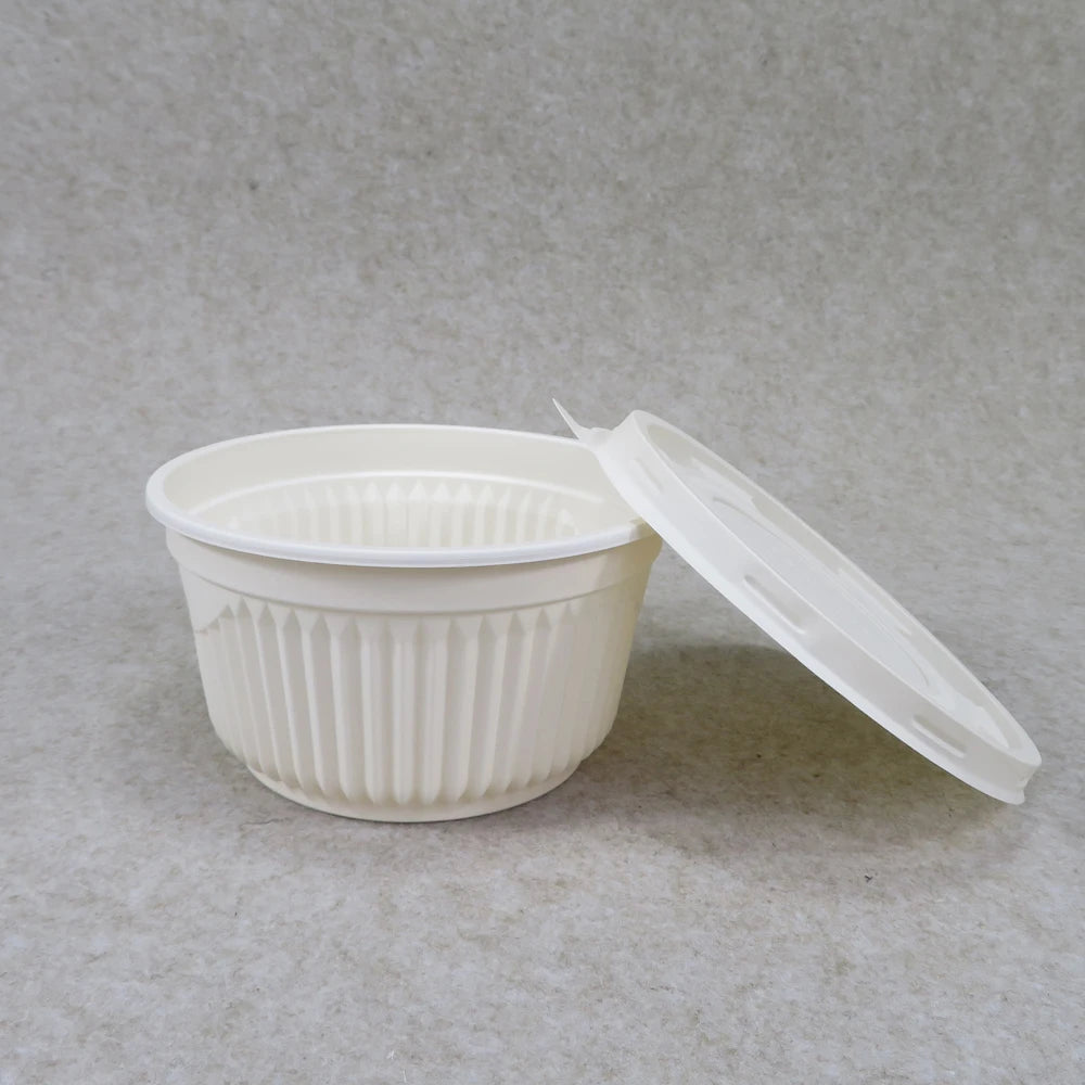 Bioleader Eco-Friendly Customized Biodegradable Cornstarch Soup Bowl Lid Disposable 8-32oz Commercial Use Classic Style