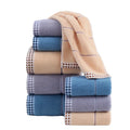 ChenJu Child-Proof Adult Minimalist Style Simple Solid Color Bath Towels Stripes Pattern Cotton Satin File Travel Hotel Bath
