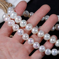 10-11mm White Freshwater Pearl Beads Potatoes Shape Punch DIY Jewelry Materials for Necklaces & Bracelets