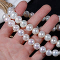 10-11mm White Freshwater Pearl Beads Potatoes Shape Punch DIY Jewelry Materials for Necklaces & Bracelets MegaBDM