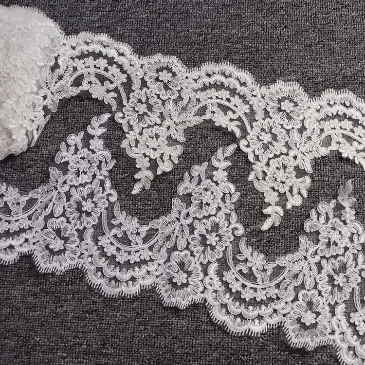 Handmade Exquisite Wedding Dress Skirt Lace Accessories DIY Decorative Bridal Gown Veil Mesh for Shoes and Bags