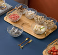 Classic Nut Fruit Platter Hammer Grain Glass Color Enamel Snacks Dessert Tea Plate Home Division Lattice Built-in Countertop