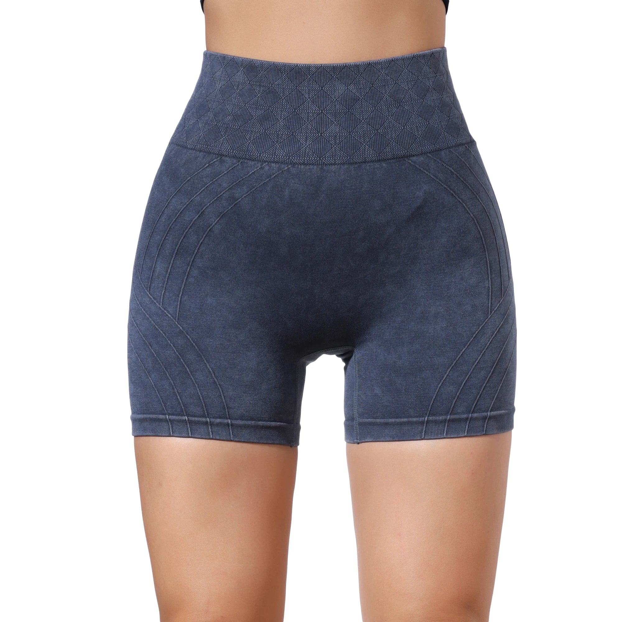 FLW Wholesale Yoga Wear Breathable Yoga Shorts Women Workout Acid Wash Yoga Shorts