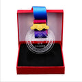 Cheap Wholesale Sports Competitions Winner Medal Custom Gold Silver Bronze Metal Buckle Crystal Glass Medals Souvenir