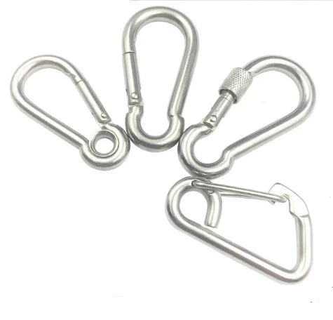 M4 M5 M6 M8 M10 M12 Cheap Stainless Steel Key Chain Hook Snap Hook Climbing Carabiners