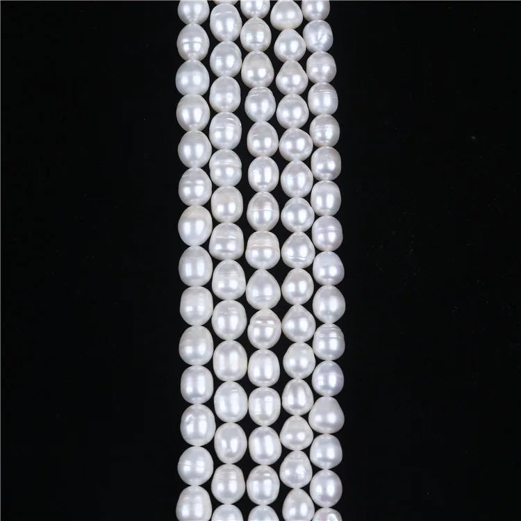 Natural Pearls Wholesale 5-6mm Rice Freshwater Pearl Strands-budget Craft Pearls Wholesale