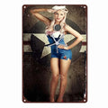 Custom Girls Metal Tin Signs Plaque Wall Decoration Art Deco Hanging Custom Color Home Cafe Bar