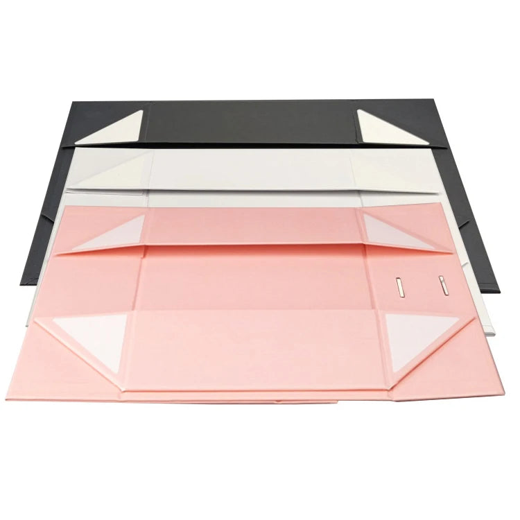 Custom Cardboard Luxury Pink Magnetic Foldable Folding Packaging Boxes Shoe Box for Shoes With Logo