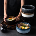 Luxury Japanese Creative Reverse Mouth Sustainable Porcelain Ceramic Bowl Fruit Soup Salad Bowl for Restaurant