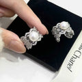 High End Gold Plated Lace Ring Temperament Wide Version 9-10mm Natural AAAA Quality White Bread Pearl Women's Ring
