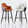 Minimalist Wholesale Factory Direct Restaurant Breakfast Counter Height Modern Luxury Leather Bar Stool With Foot Pedal