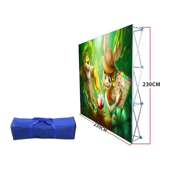 FEAMONT Aluminum Fabric Backdrop Hot Sale Pop up Display Stand for Wall Banner Sports Promotion Printed Plastic Flags Banners