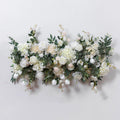 White Artificial Flower Row Arrangement Wedding Backdrop