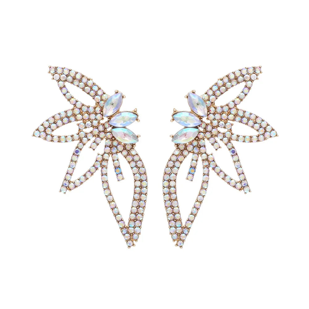 DAIHE Hot Selling Fashion Jewelry Promare Earrings Exaggerated Rhinestone Earrings Statement Earrings
