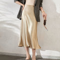 22mm Ladies Summer French Romantic Elegant Manufacturers Elastic Waistband Long Silk Women Skirt