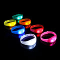 Custom Light up Bracelet Silicone LED Bracelet Pulsera Led Flashing Wristband Sound Activated Reusable Party Supplies