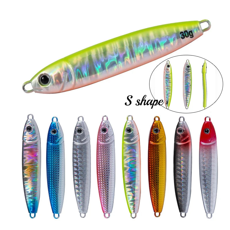 Japan Mold 10g/15g/20g/30g Speed Fast Sinking Lead Fish Metal Jig Lure Asymmetrical Boat Fishing Jig Tuna Lure Bait