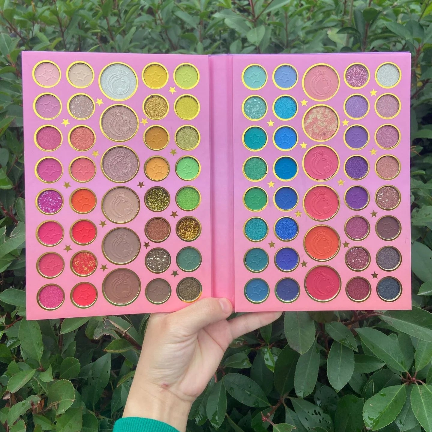 76 Color Eyeshadow Palette Multi Color Pearlescent Matte Blush Gold Scallion Powder Makeup Eyeshadow Plate