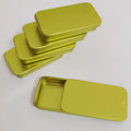Factory Direct Rectangular Gold Recyclable Sliding Lid Tinplate Metal Box for Perfume Soap Balm