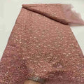 Spot Sequin Lace Fabric Embroidered Wedding Dress  Net Sequences Tela De Encaje Bordada