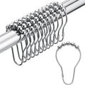 Living Modern Five-Ball Gourd Shape Stainless Steel Eco-Friendly Durable Anti-Rust 70mm Bathroom Curtain Hooks
