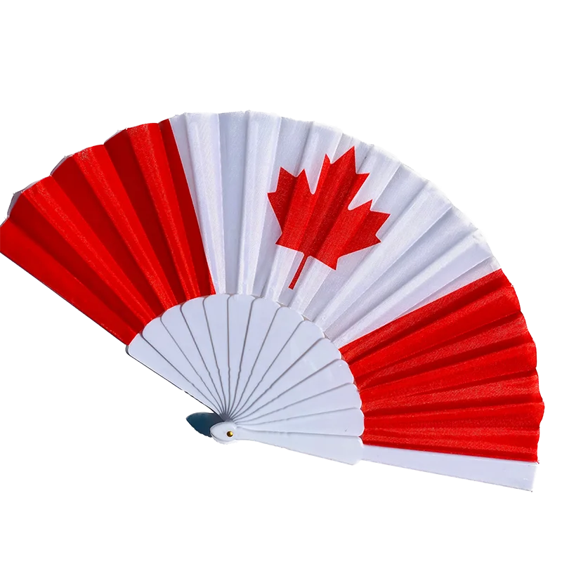 Wholesale Custom Plastic Handmade Mascot Style Personalized Logo 23cm Hand Fans for Wedding Favors