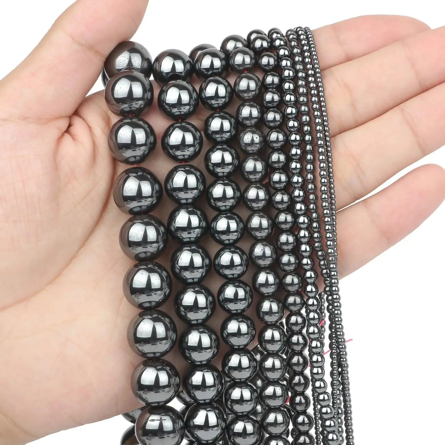 Wholesale Gemstone Meaning Healing Natural Stone 4mm 6mm 8mm 10mm Hematite Loose Bead for Jewelry