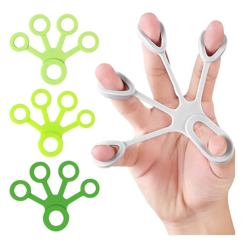 New Five Finger Piano Guitar Silicone Hand Grip Muscle Trainer and Exercise Enhancer