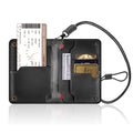 Microfiber Fashion Multi-Function Business Card Holder Custom Passport Wallet Purse with ID Travel Accessory Button Closure