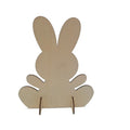 Easter Decorations Gifts Wood Chip Wooden Craft Bunny Rabbit Shapes Tabletop Table Ornaments Party Supplies Home Decor