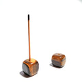 DIY Jade Stone tiger Eye Cubes Shape Incense Holder