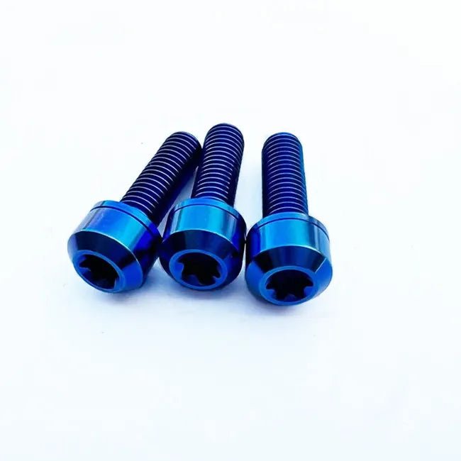 Colored plum Blossom  Head Titanium Alloy Bolt for Racing Bicycle M5