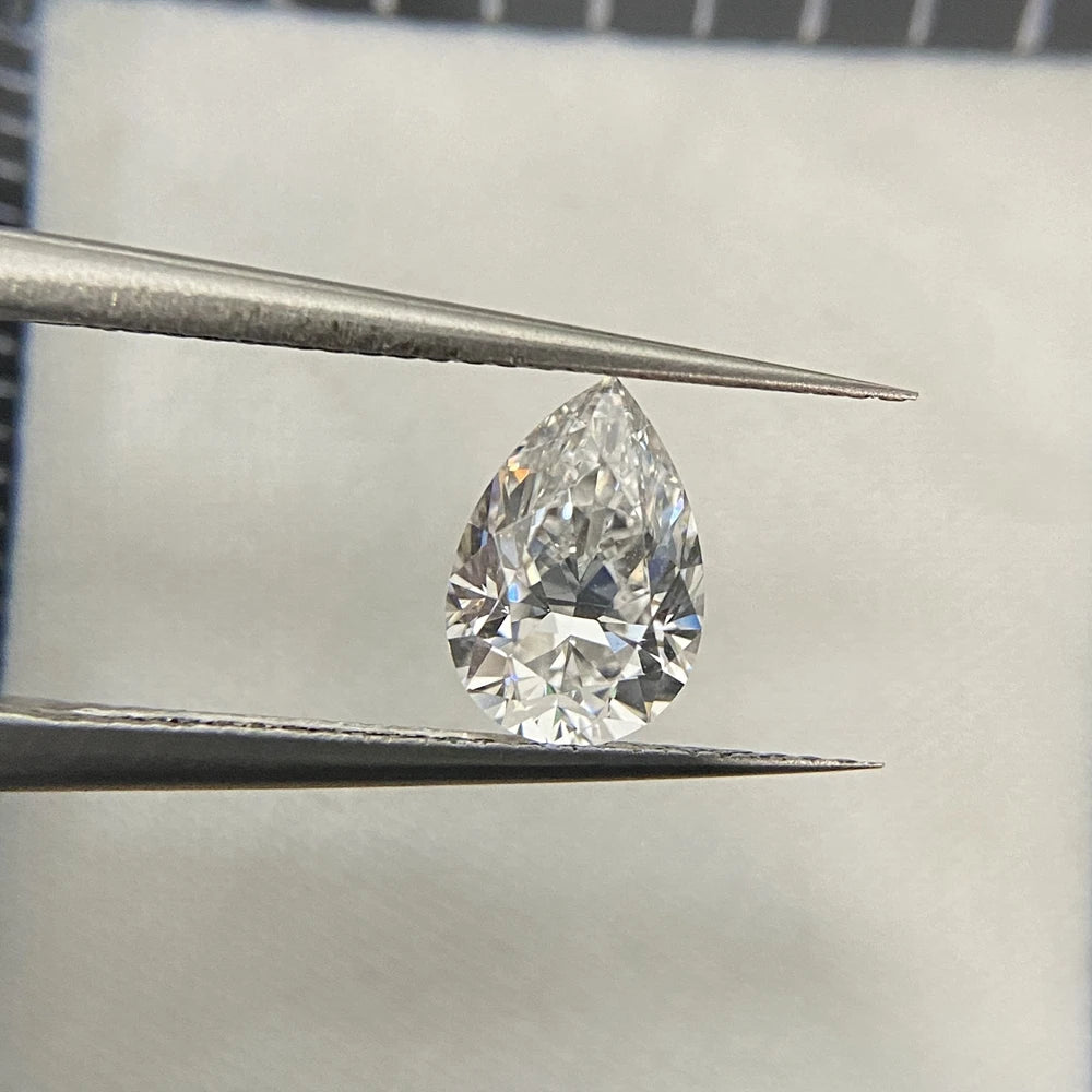 HQ GEMS 1 Carat D VS1 IGI Certificate Pear Cut HPHT Lab Created Loose Gemstone Synthetic CVD Diamonds Price
