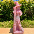 Wholesale Natural Carving Crystal and Stone Crafts Witch Figures for Decorations