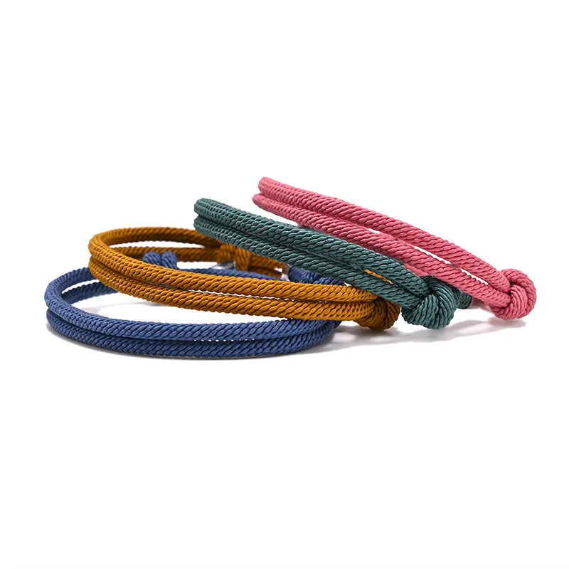 3mm Adjustable Sister Friendship Bracelets Simple Milan Rope Men Women Handmade Woven Bracelet Couple DIY Jewelry Accessory