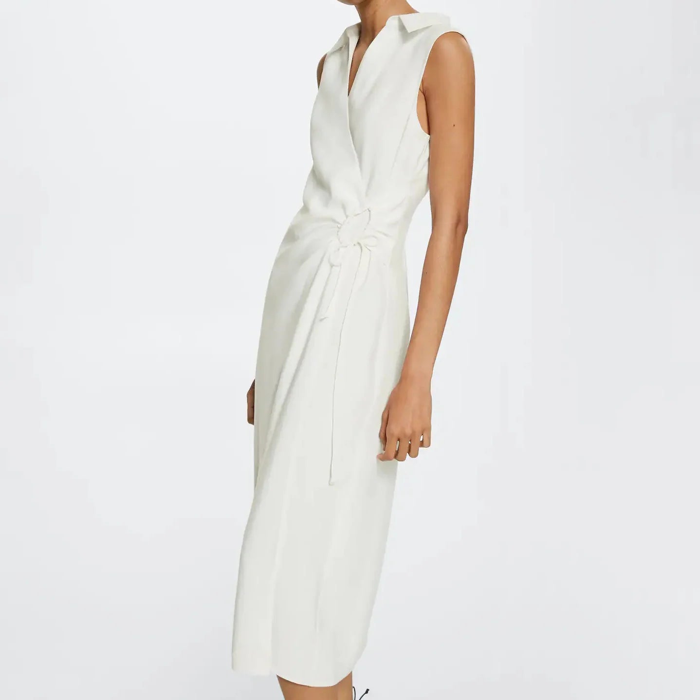 White Shirt Collar Dress Elegant Dresses Women Evening Fashion Summer Dress