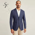 Custom logo Plus Size Men Casual Suits Tweed Blazer Masculino Slim Jacket Mujer Hombre Business Formal for Men