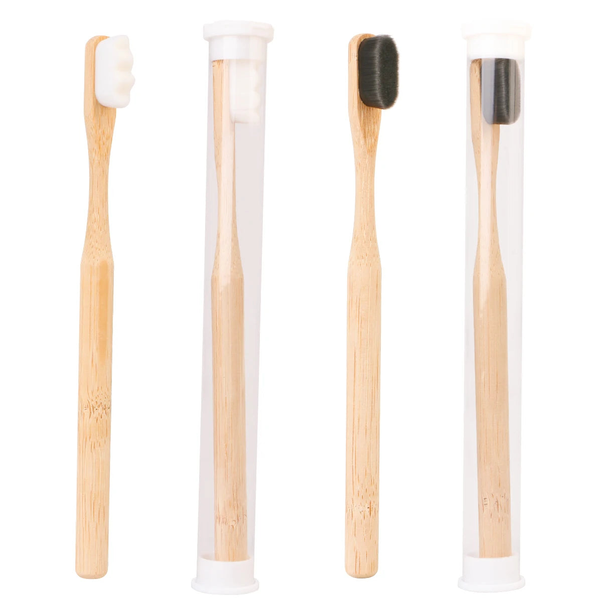 Super Fine Soft Hair Eco-friendly Micro Nano Bamboo Handle Toothbrushes with 10000 Ultra Soft Bamboo Charcoal Bristles
