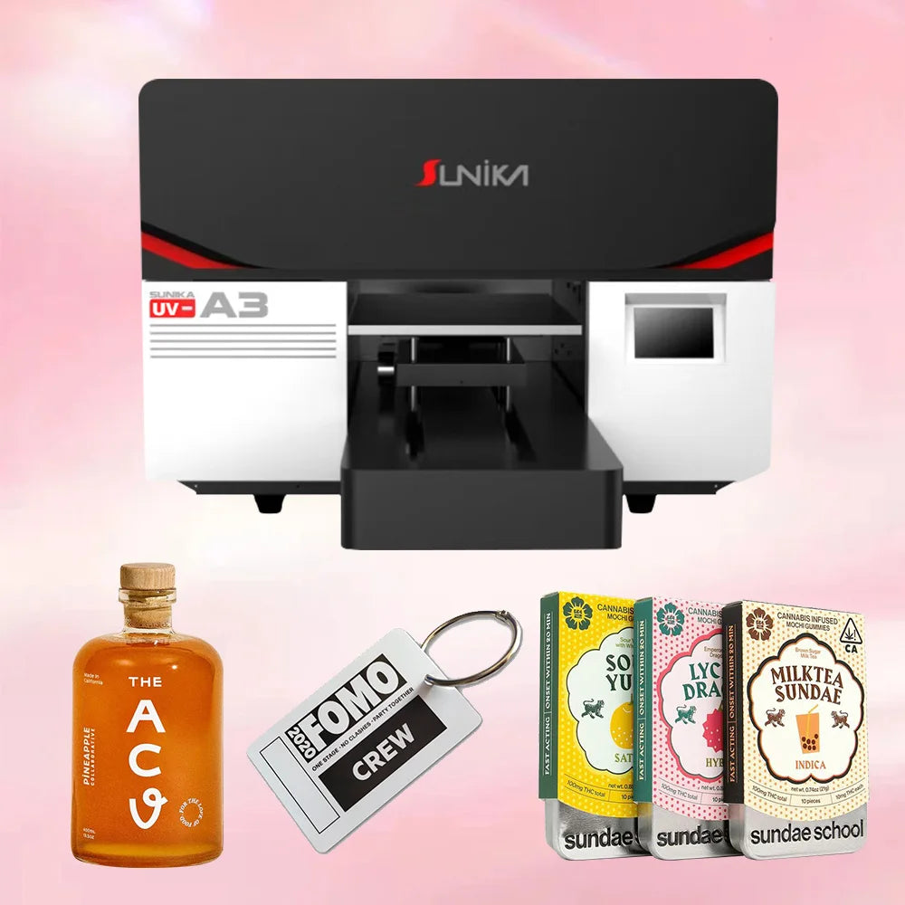 Epson F1080 Printhead A3 A4 A5 Flatbed UV Printer with AB Film for Sheet Glass Stone Roll Cylinder Multifunctional