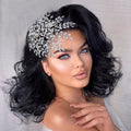 2024 Bride Headwear with Crystal Rhinestone Wedding Accessories Side Clip Foreign Trade Pan Hair Wholesale Spot