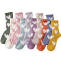 Women Socks Manufacturer Logo Thermal Cute Pink Girls Ladies Valentines Day Wholesale Korean Heart Fuzzy Fluffy Socks