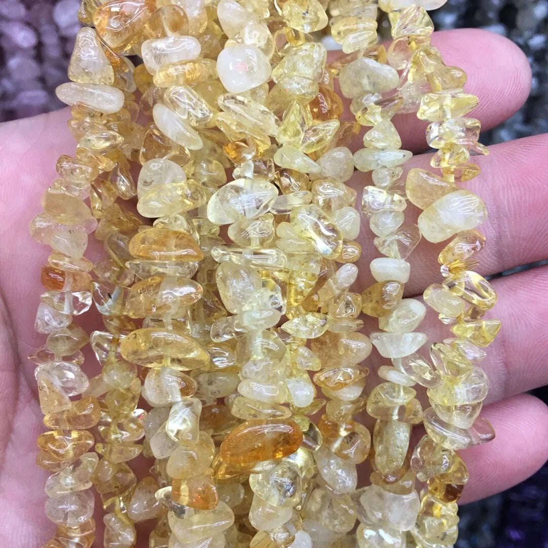 Wholesale Stone Beads 3*5mm & 5*8mm Natural Citrine Chip Irregular Chips Bead Manufacturer Gemstone Strand