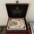 200 Pcs Custom Uv Printing Paper Zimbabwe Bond Certificate with Watermarks in Gift Box