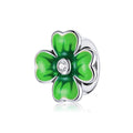 Four Leaf Clover Pendant Charms - 925 Silver Eco | DIY Jewelry Making Components | Birthstone Bracelet Accents | Nature-Inspired