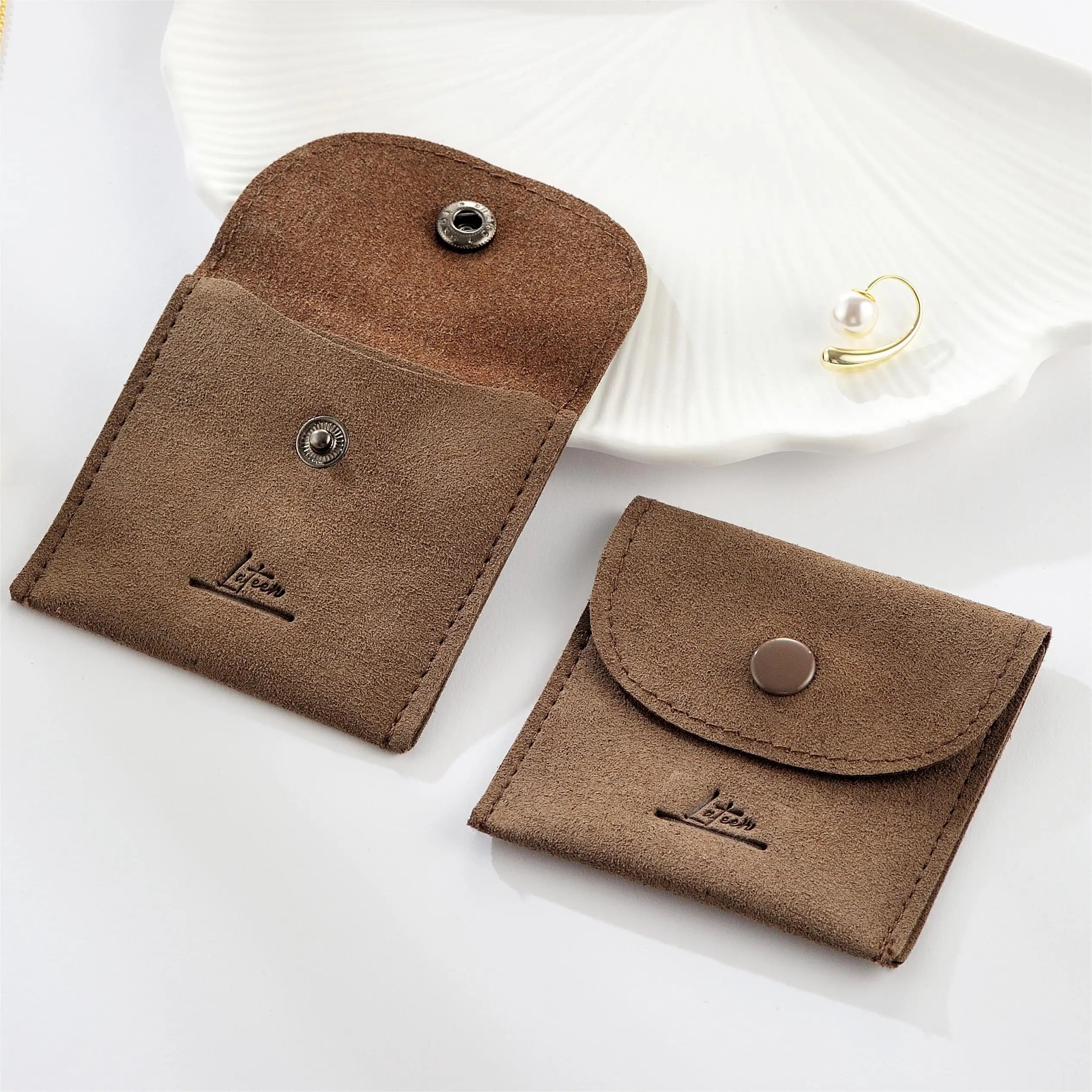 Waterproof Microfiber Square Jewelry Pouch Custom Logo LATEEN Brand High Quality Jewelry Packaging Custom Size Multiple Colors