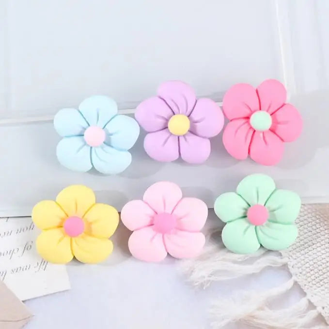 Colorful Resin Charms Flower DIY Cream Glue Slime Modelling Clay Crafts for Hair Clip Storage Box Phone case Decoration