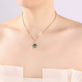 Luxury  Steel Starry Sky Planet Pendant Necklace for Women Collar Chain Wedding