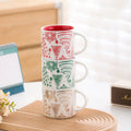 Modern Christmas City Design Extra Large Ceramic Mug with Lid and Spoon Wholesome Party Cup Gift Box for Festive Gifting