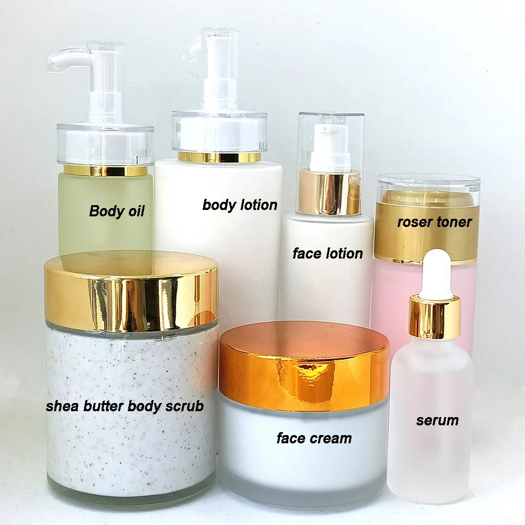 Low MOQ Body Care Set Effective Whitening Anti-Acne Properties-Nourishing Cream Lotion Pearl Shea Butter Vitamin E Glycerin Face