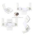 6Pin 12mm Solderless LED Strip Snap Connector RGBCCT RGBWW LED Strip Tape Light Straight Corner I L T X ShapeBuckle Connectors